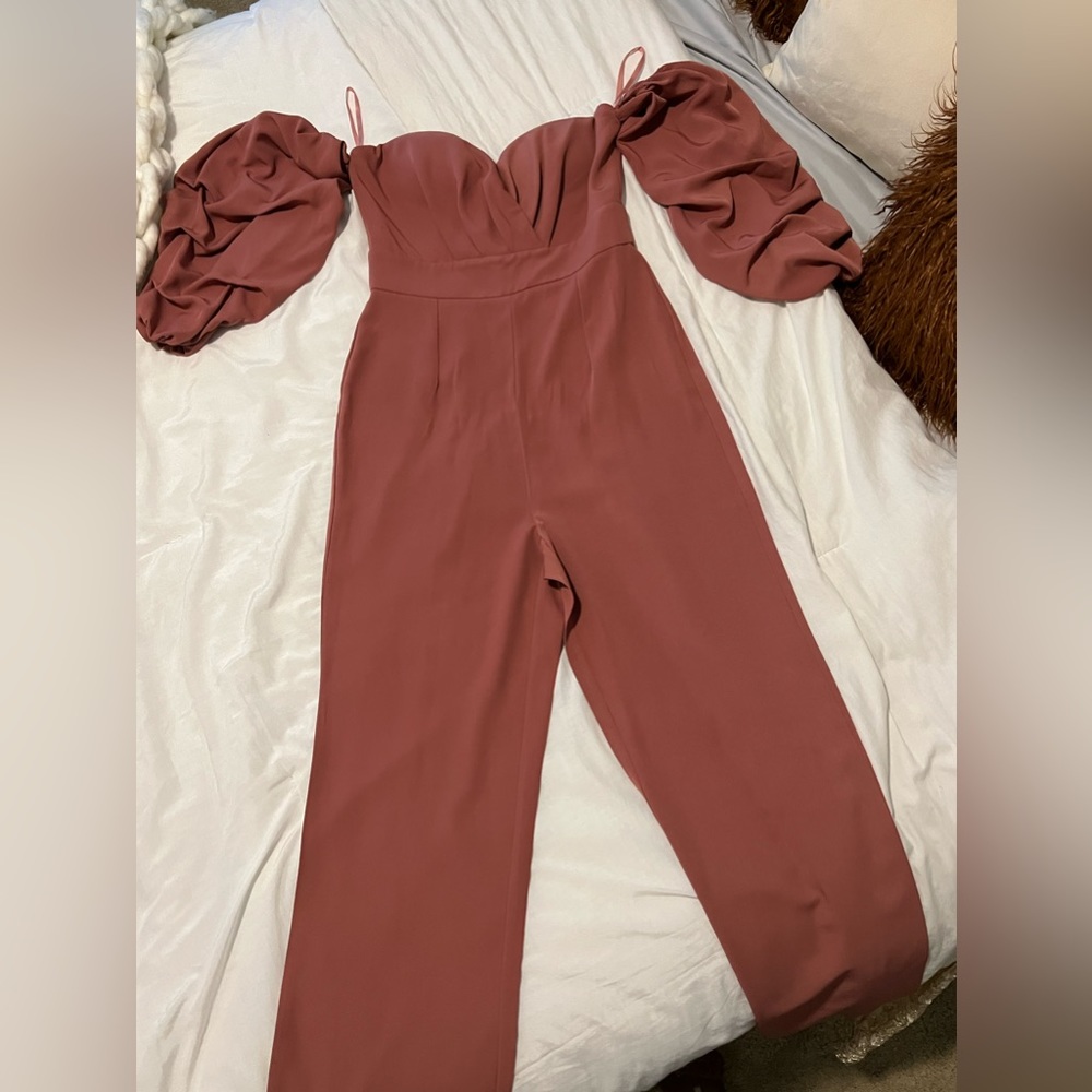 Mauve Bell Sleeve Jumpsuit